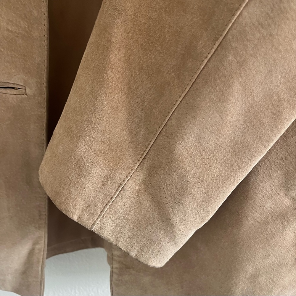 Croft & Barrow Light Brown Suede Blazer women’s Medium see details - Picture 8 of 16